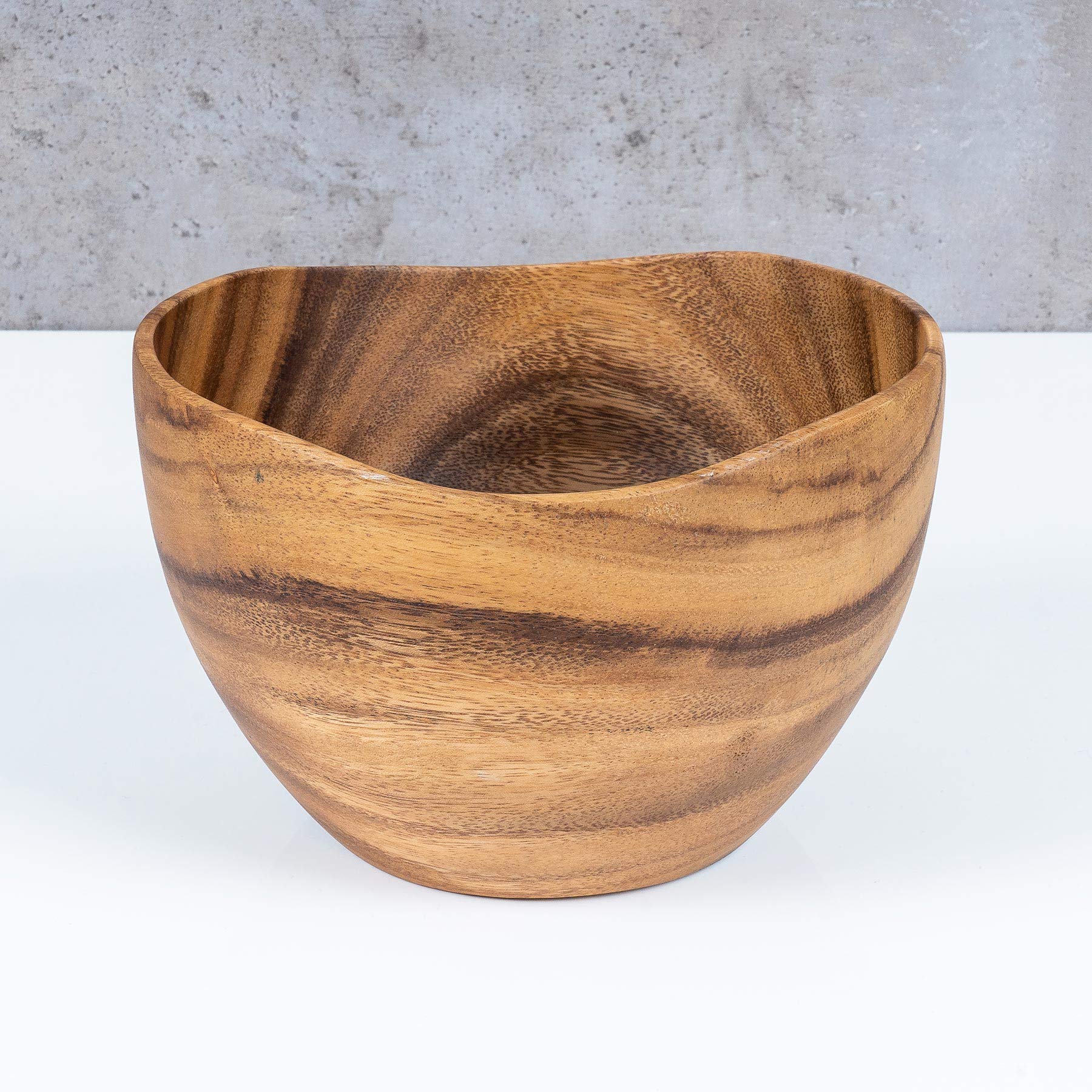 levandeo - Cuenco de madera de acacia, 22 x 13 cm, color natural, madera de acacia, beige, 22 cm
