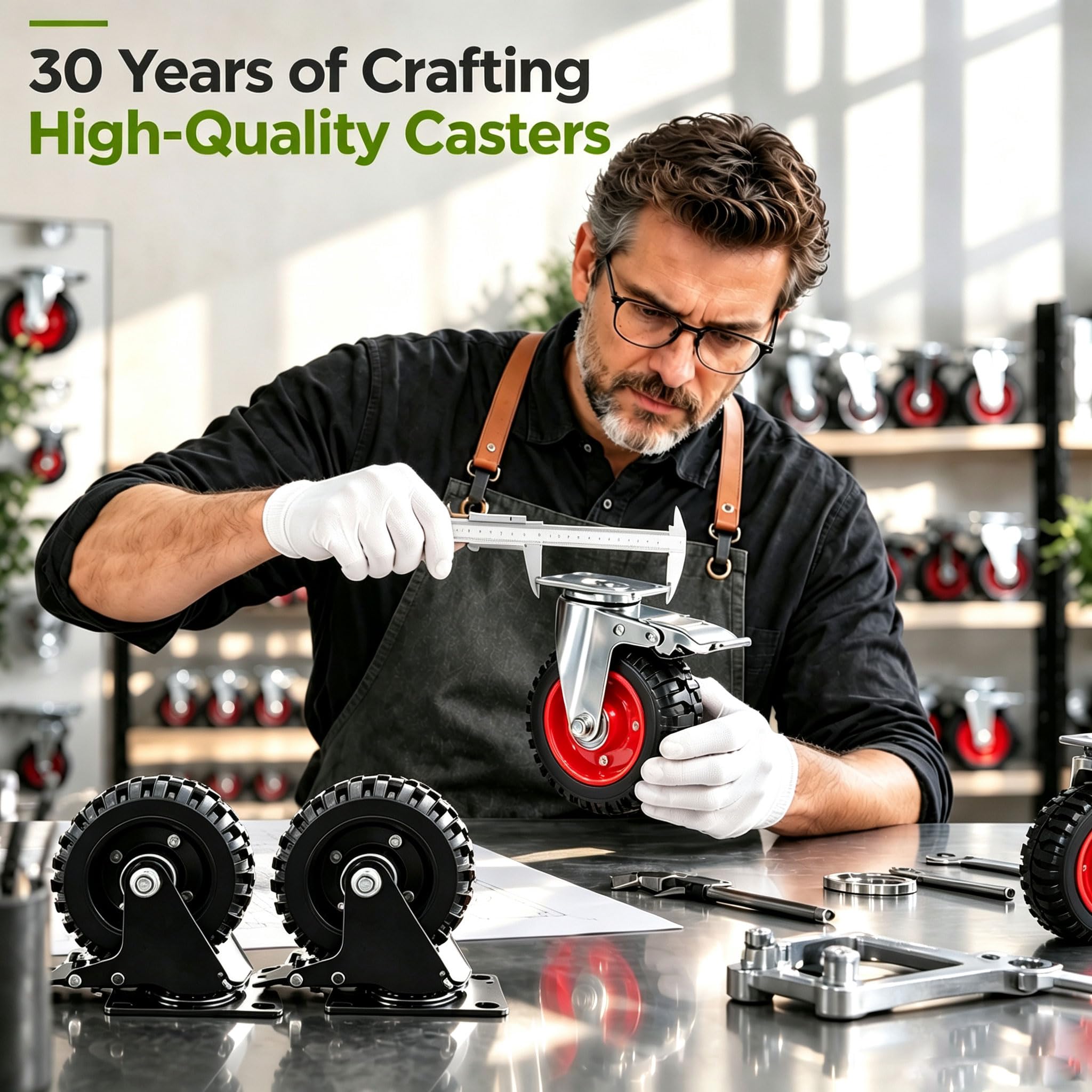 Heavy Duty Caster Wheels - 2400lb Capacity -4