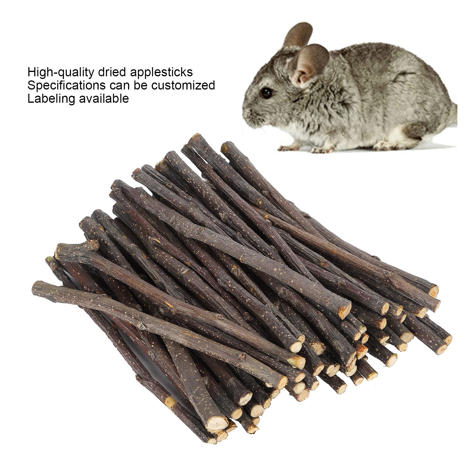 Beufee 200G Chew Sticks Pet Chew Toy for Chinchilla Hamster Sticks Small Animals Wood Toys Rabbit Hamster Sticks Guinea Pig Molar Teeth Toy for Squirrels Parrots - Image 2