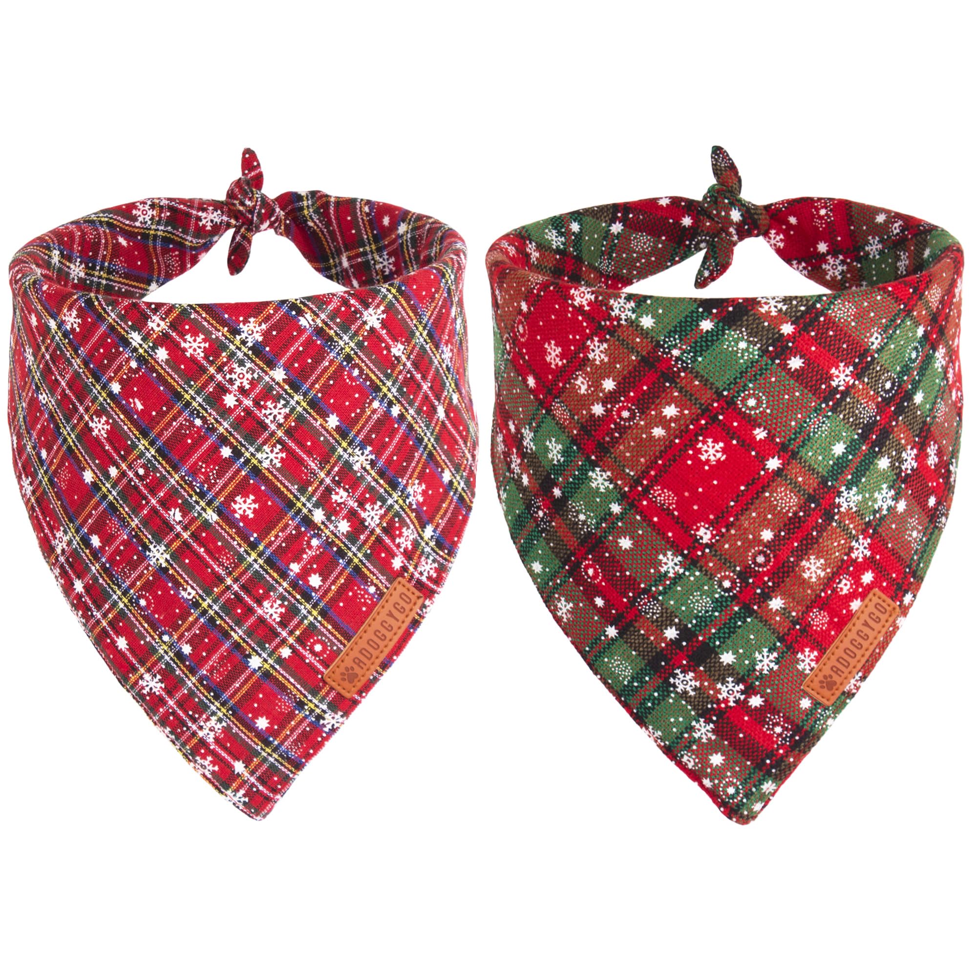 ADOGGYGO Weihnachts-Halsband Für Katzen – Mit Schleife, Rot/grün, 2 Stück