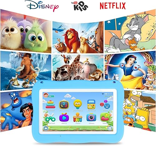 Miniatura 4 de Tableta para niños de 32 GB para niños de 3 a 7 años con mucho contenido fuera de línea, tabletas para niños pequeños de 7 pulgadas, software para