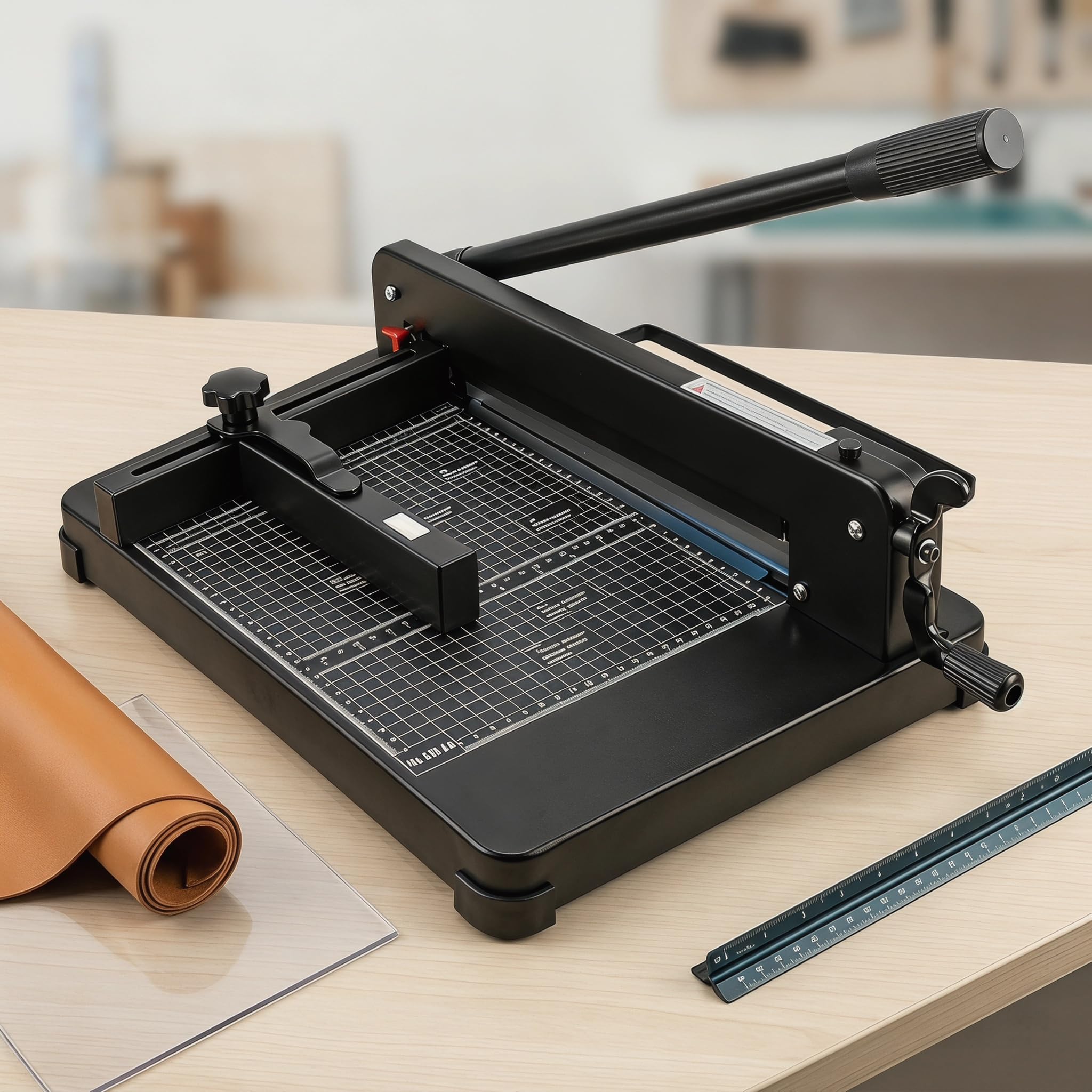 Robuster 30,5 cm Papierschneider, schneidet bis zu 400 Blatt, professioneller Schneidemaschine für Büro, Schule und Druckerei, Präzisionsschneiden