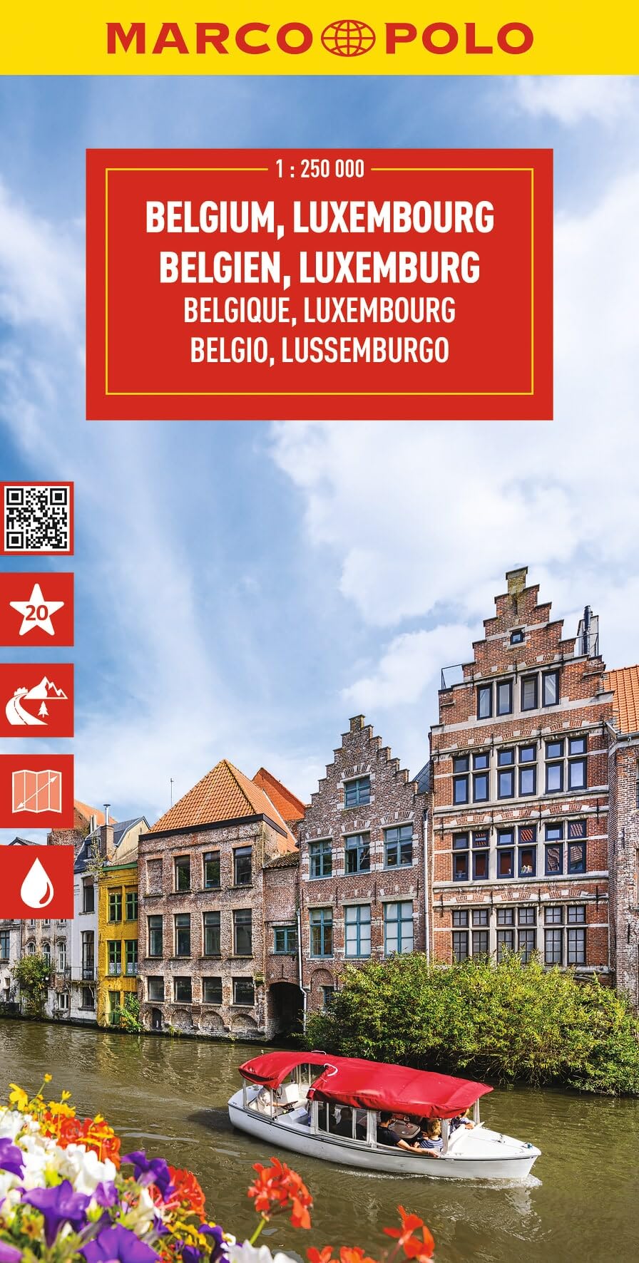 Marco Polo Belgium & Luxembourg Travel Map: Detailed Tourist Map with Top Sights (Folded Map)
