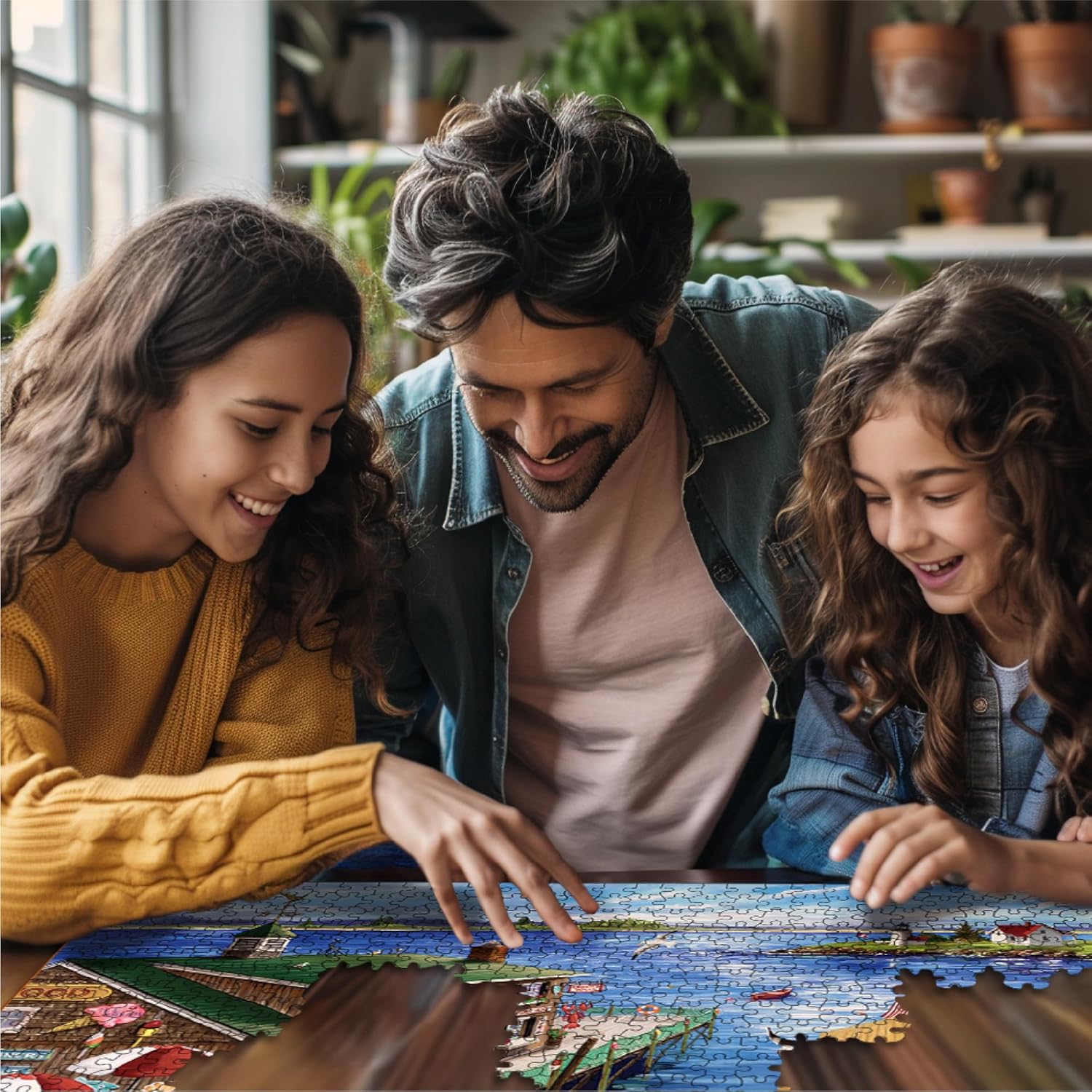 White Mountain 1000 Piece Jigsaw Puzzle Coastal Harbor Fishing Puzzles with Large Pieces for Adults and Family 24"x30" – Lobster Pound