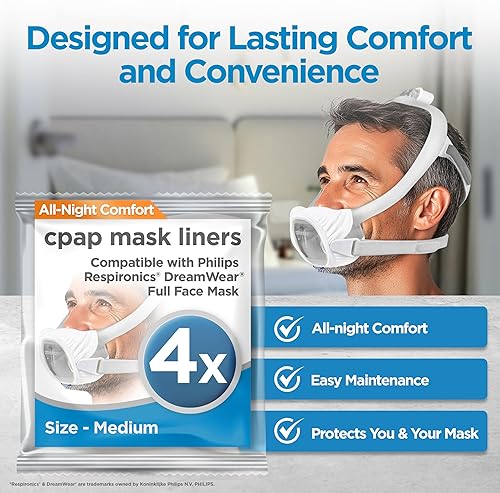 Miniatura 6 de resplabs - Forros de máscara CPAP compatibles con Philips Respironics Dreamwear, medianos, reutilizables, fundas de cojín lavables, paquete de 4