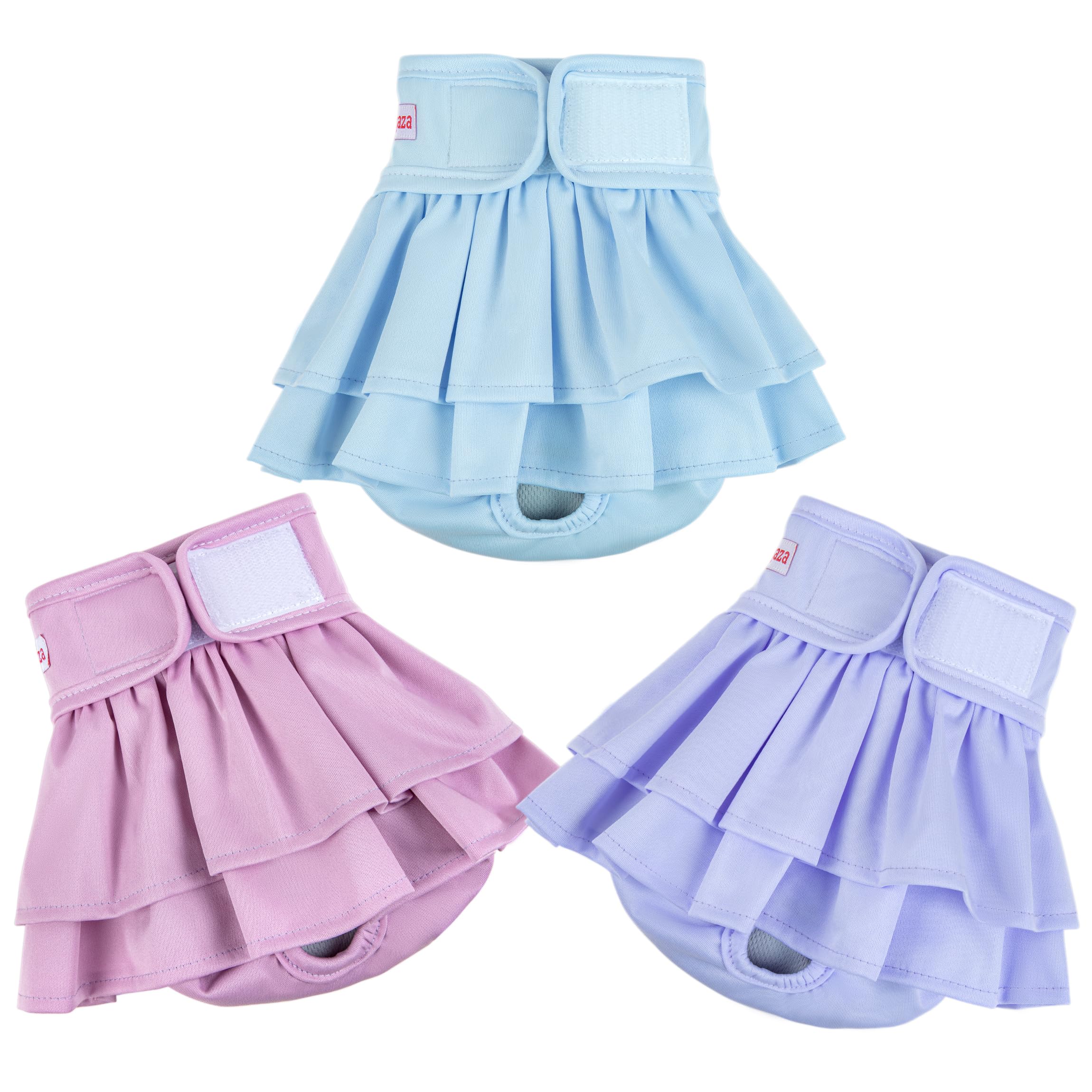 Female Dogs Diapers Belly Bands(3Pack), Washable Reusable Female Skirt Doggy Wraps Panties for Doggie Puppy Pooping Potty Training Incontinence