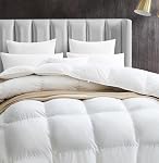 Maple&Stone Feather Down Duvet Queen Size, All Season Duvet Insert with 8 Corner Tabs, Comforter with 100% Cotton Cover - (White, 90 x 90 Inches)