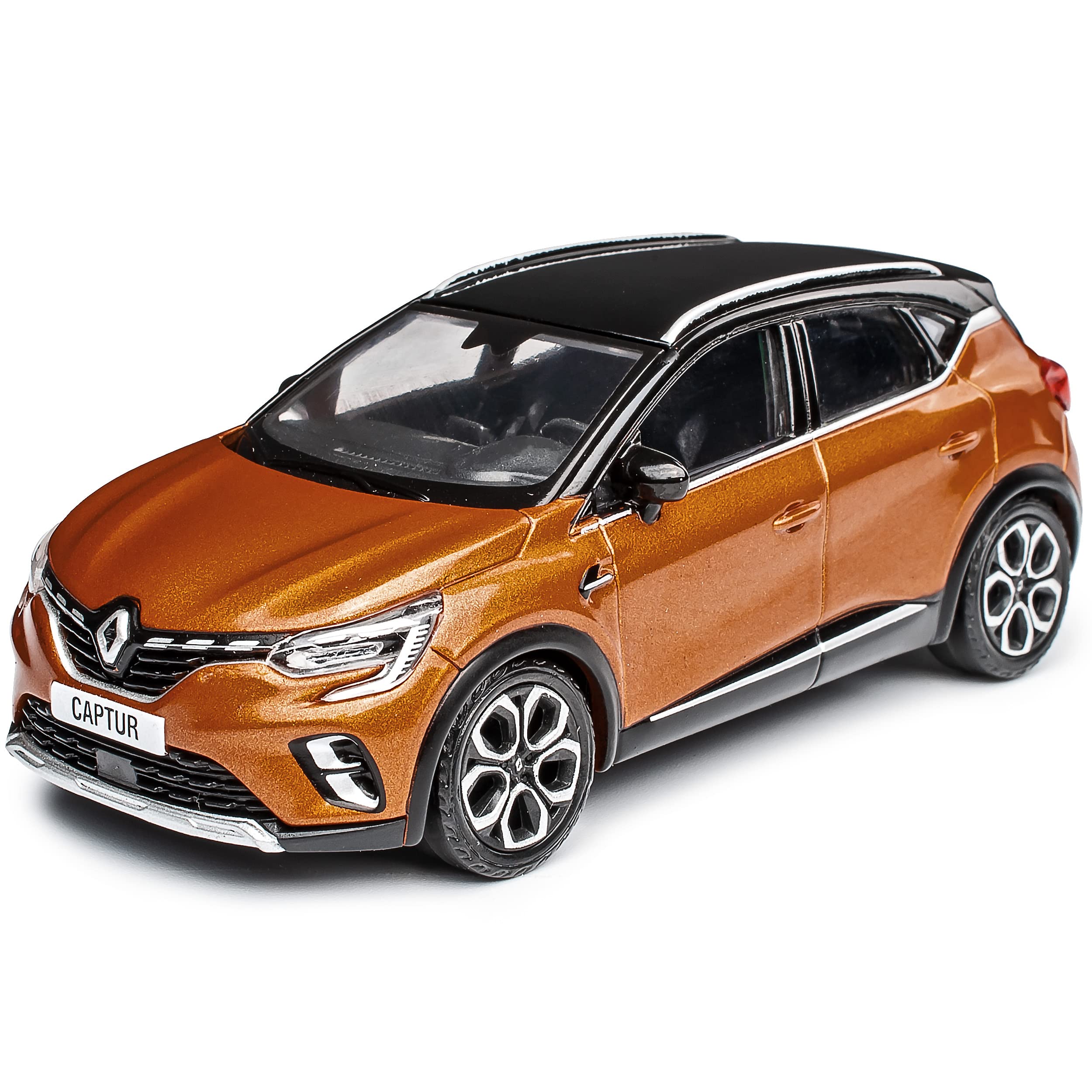 Renautl Captur II Orange mit Dach in Schwarz 2. Generation Ab 2020 1/43 Norev Modell Auto