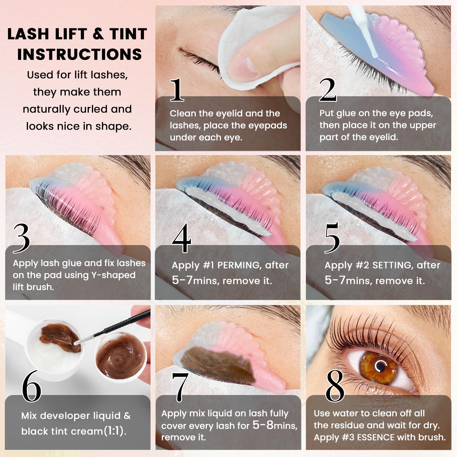 Lomansa Lash Lift and Tint Kit, Lash Lift Kit and Tint, Eyelash Perming Kit and Brow Lamination for Salon and Beginners(Lash Lift Balm) - Image 4