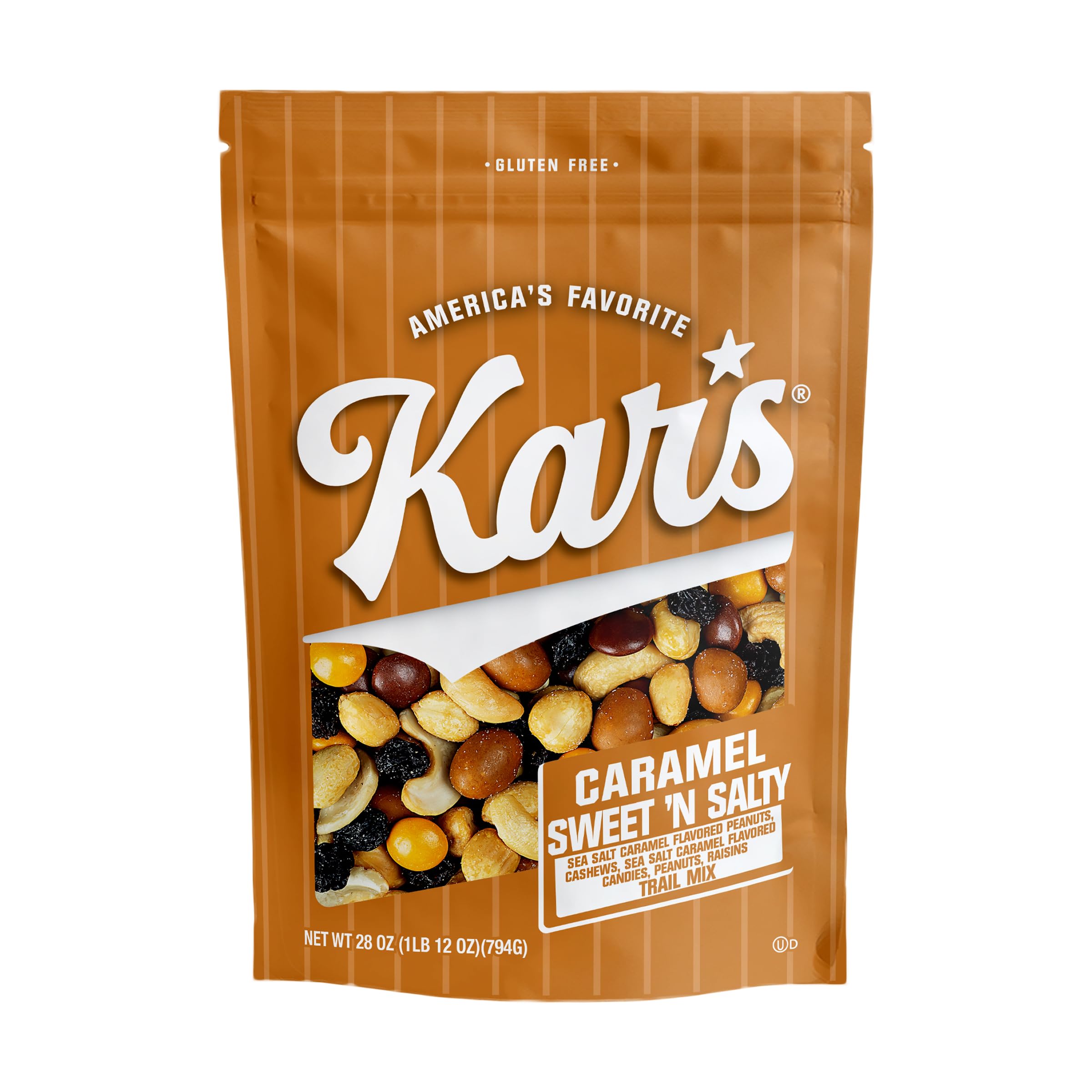 Kar's Nuts ‘N Trail Mix Snacks Bulk Pouch, Caramel Sweet 'N Salty, 28 Ounce