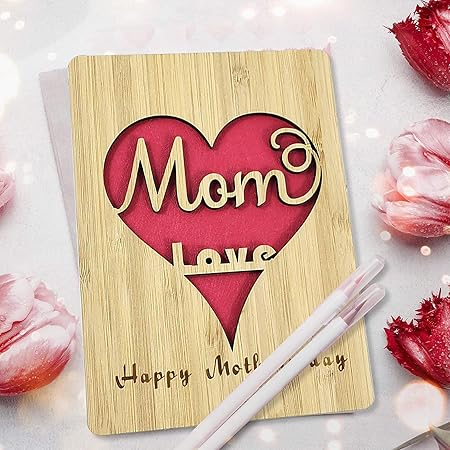 Biglietto Auguri Per Mamma Regalo Festa Della Mamma Biglietto Amore Biglietto D Auguri Biglietti Di Auguri In Legno Fatti A Mano Avanzati Con Buste Migliori Carte Regalo Biglietti Di Buon Compleanno Amazon It Cancelleria E Prodotti Per Ufficio