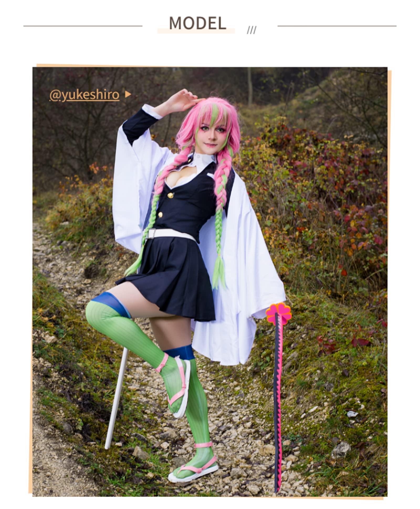 Fiamll Tanjirou Zenitsu Giyuu Disfraz de cosplay para anime japonés, kimono, demonio, disfraz de Halloween