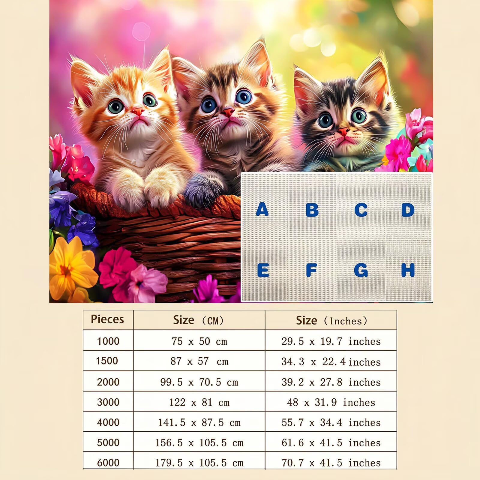 gatto Carino-2 Puzzle 1500 Pezzi per Adulti, Puzzle in Legno - Collezione Classica con Poster Incluso - Sfida di Concentrazione e Passatempo Antistress, Gioco Educativo per Famiglia, 87 x 57 cm f0-686