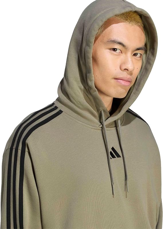 adidas Men's Essentials 3-stripes French Terry Hoodie Hooded Sweatshirt (pack of 1)