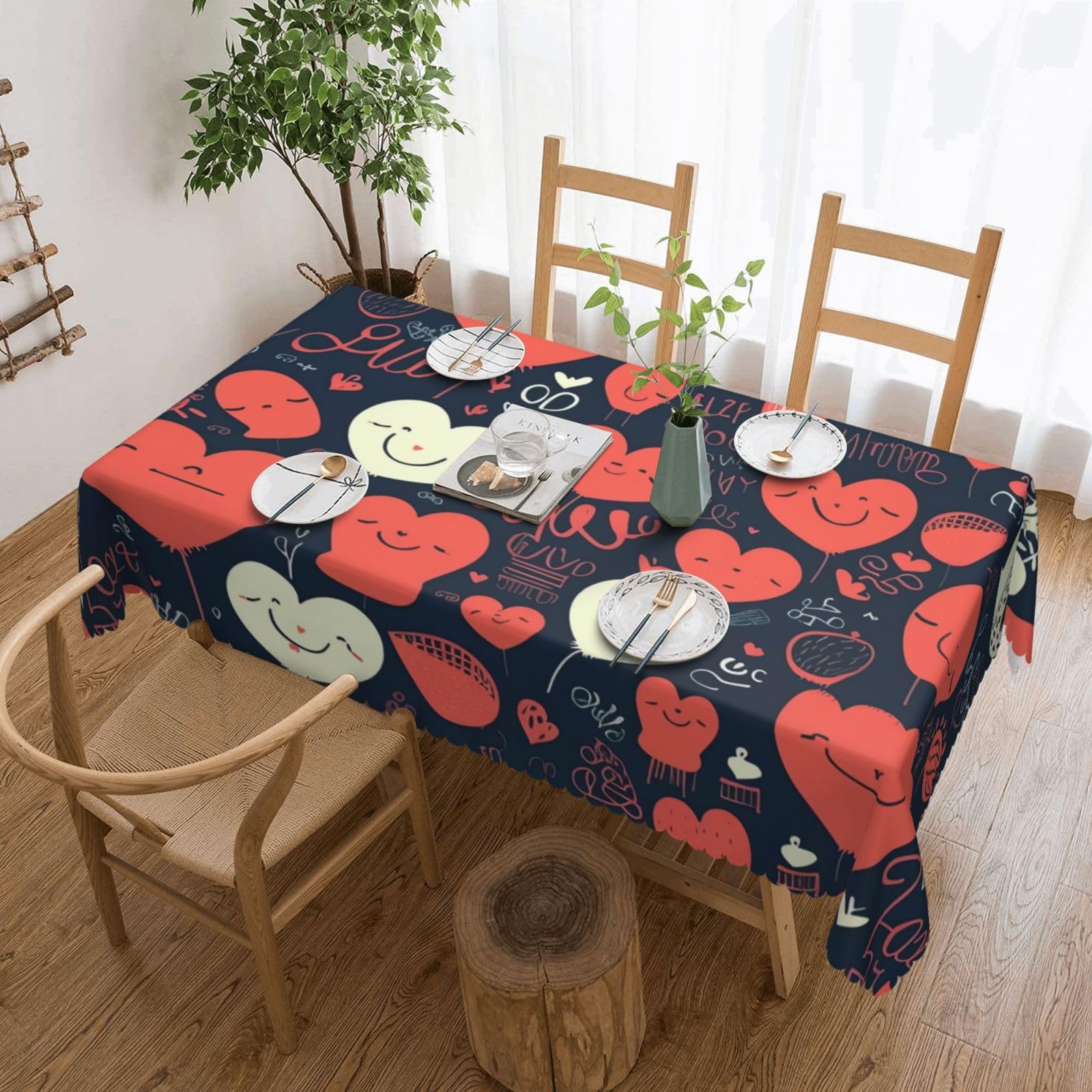 Nappe rectangulaire pour fête et repas en extérieur imprimé moderne 137x183