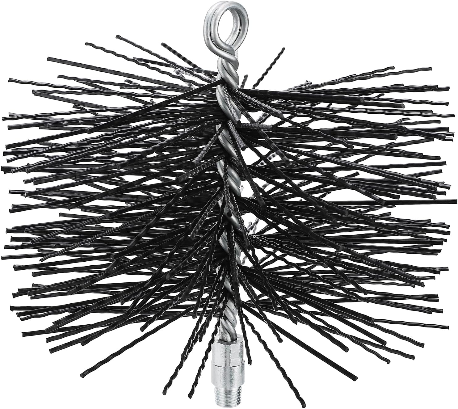 Chimney Cleaning Brush with Standard 1/4" NPT End Fitting - 8 Inch Fiberglass Chimney Brush for Cleaning Chimney Hearth Fireplace