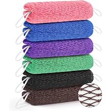 6Pack African Net Sponge Authentic, Exfoliating Shower Scrubber