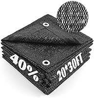 Vista 9 de Cool Area 70% Tela para Sombra Solar con Ojales, Lona de Malla para Cubierta de Plantas 6.5x16.5 pies, Toldo para Patio, Jardín, Pérgola, Verde