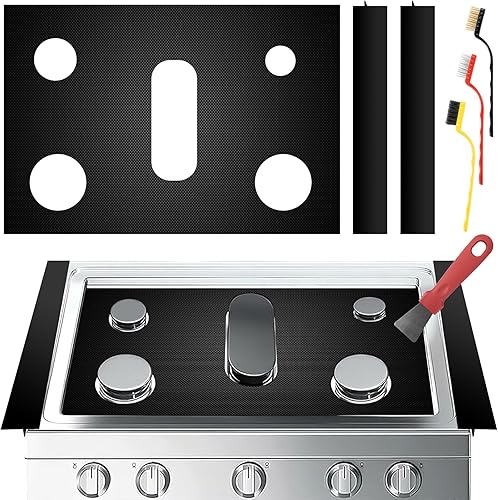 Funda para estufa de gas para quemador superior, protectores para estufa de gas Samsung, protector de alfombrilla reutilizable, revestimiento de