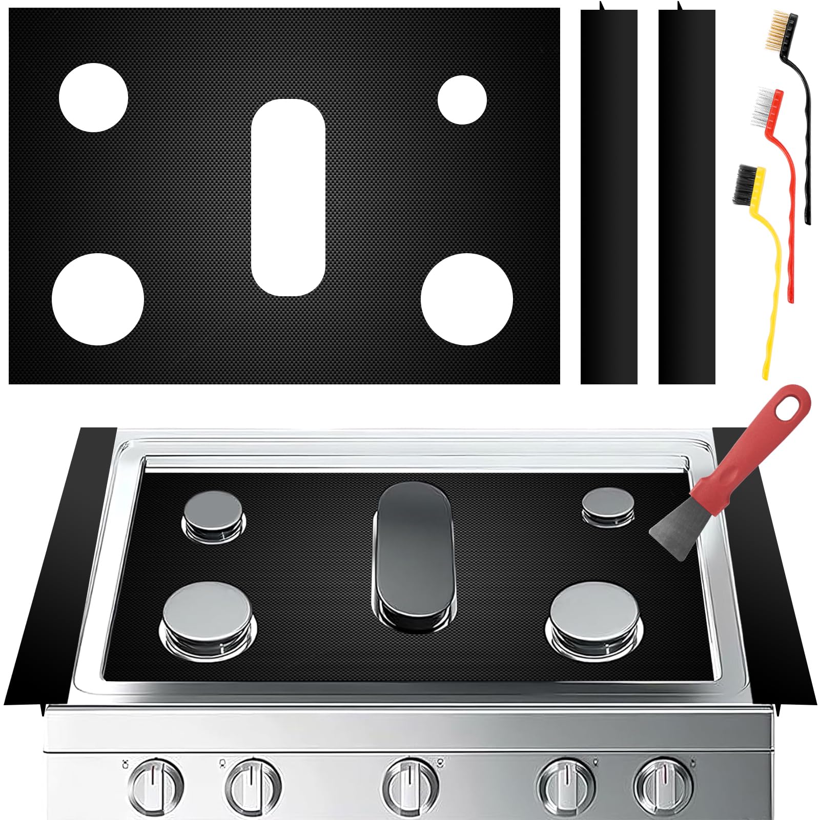 HasanbarReusable Gas Range Protectors, Non Stick Stove Protector for Gas Range