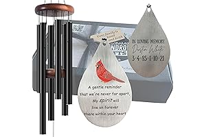 Sentimental Memorial Wind Chimes, Personalized with Lost Loved One's Name