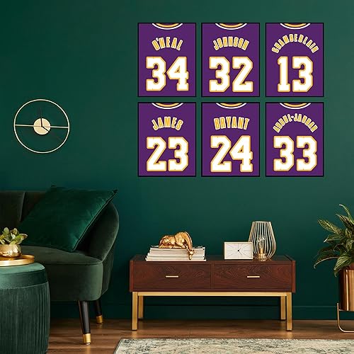 Miniatura 7 de TnT Prints TMO2 Lakers Decor, decoración de pared de los Lakers, decoraciones de Los Angeles Lakers, póster de Los Angeles Lakers, póster de Los