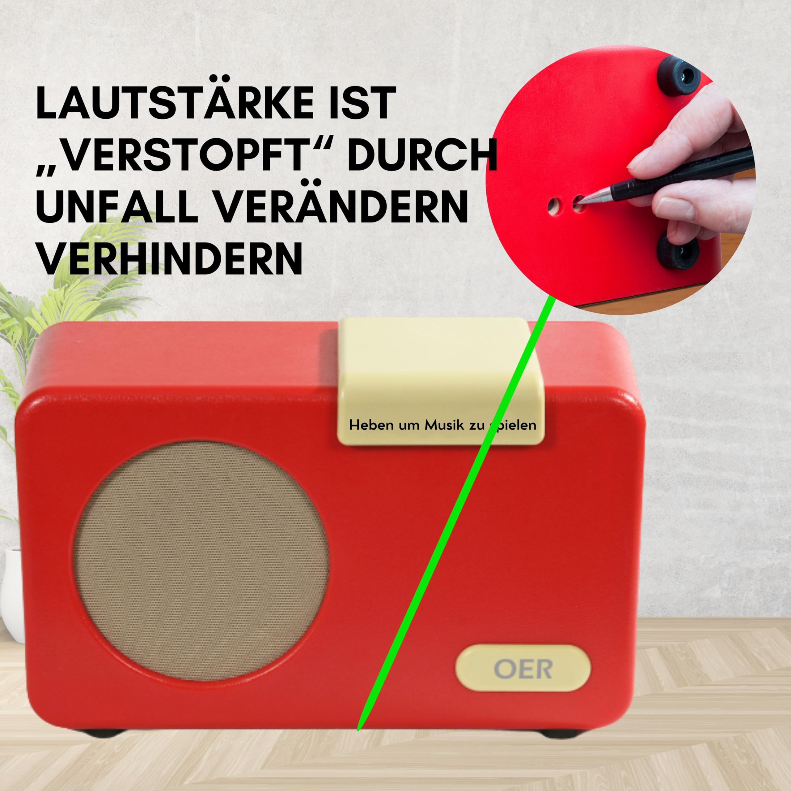 OER Lecteur de Musique - démence Radio - Rouge