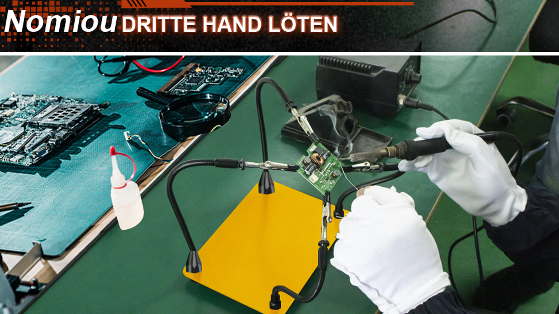 Support De Soudure 'troisième Main' Avec 4 Bras Flexibles - Base Magnétique, Pinces Crocodiles, Idéal Bricolage, Bijoux, électronique