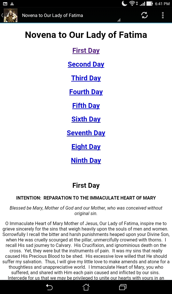 Novenas to the Virgin for Android