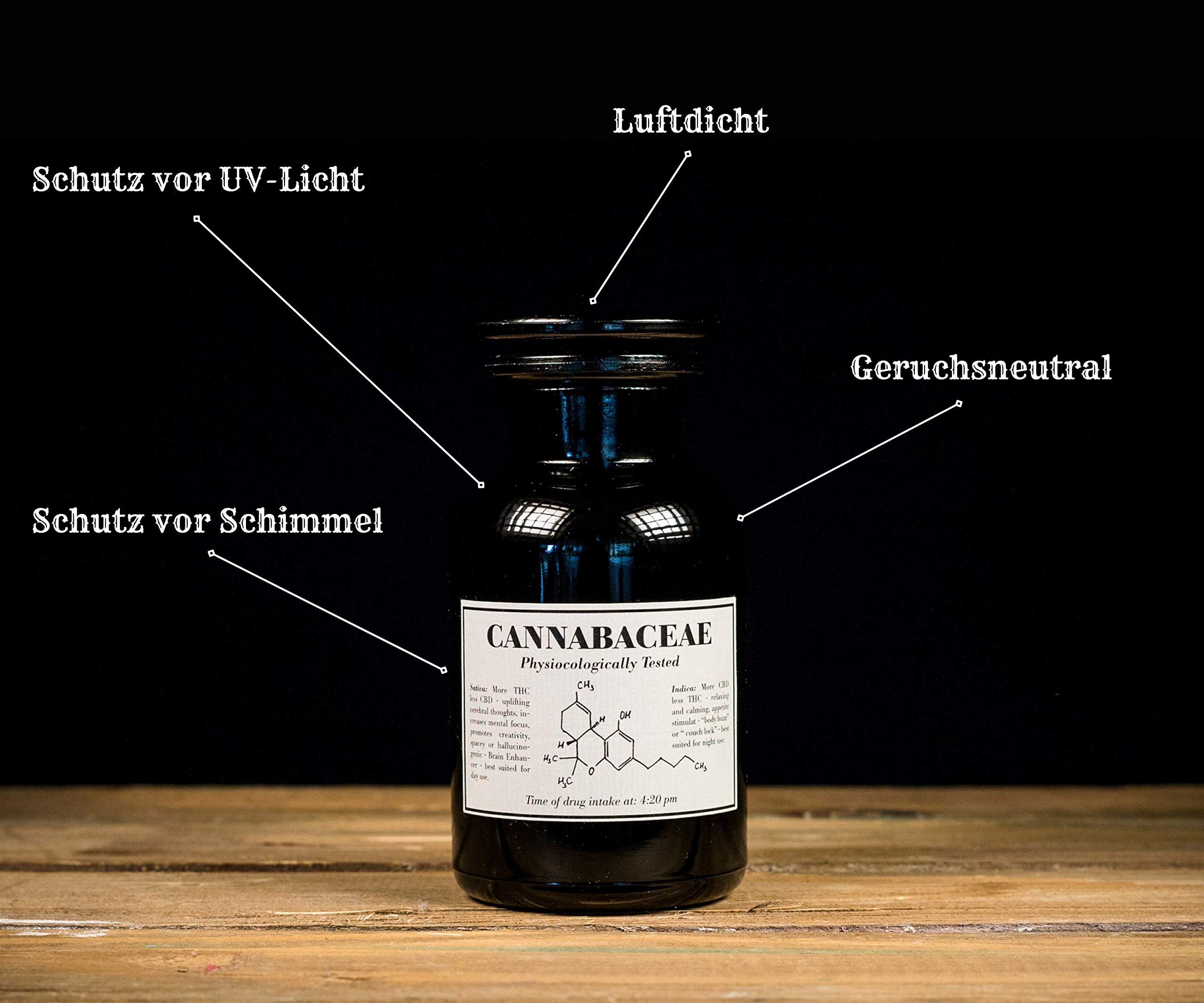 Love Mary Like Juana Weed Premium Glas mit Hygrometer Küche, Haushalt & Wohnen