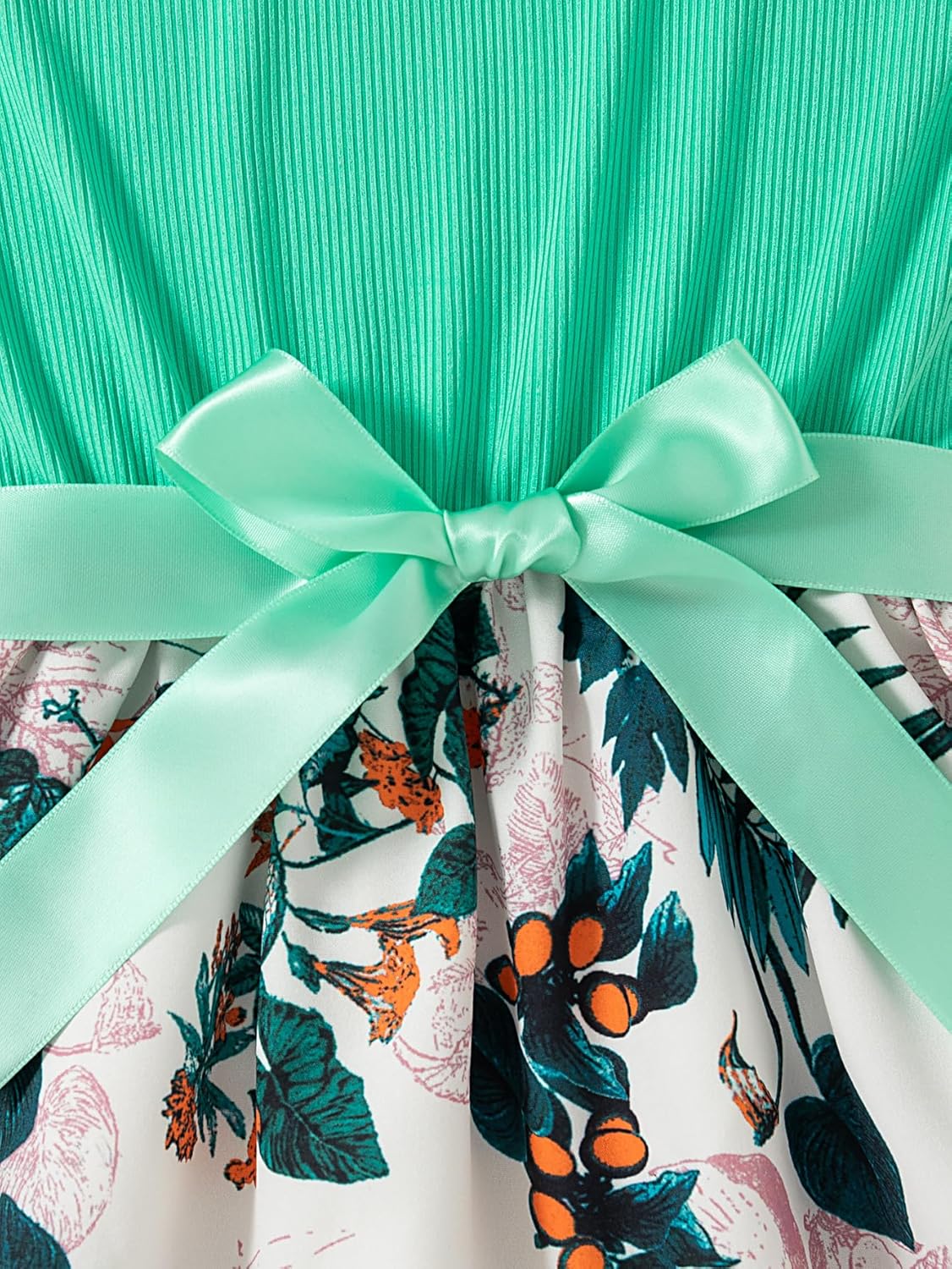 Little Girls Casual Dress Summer Spring Ruffle Short Sleeve Floral Dress Clothes 2-7 Years - Image 3