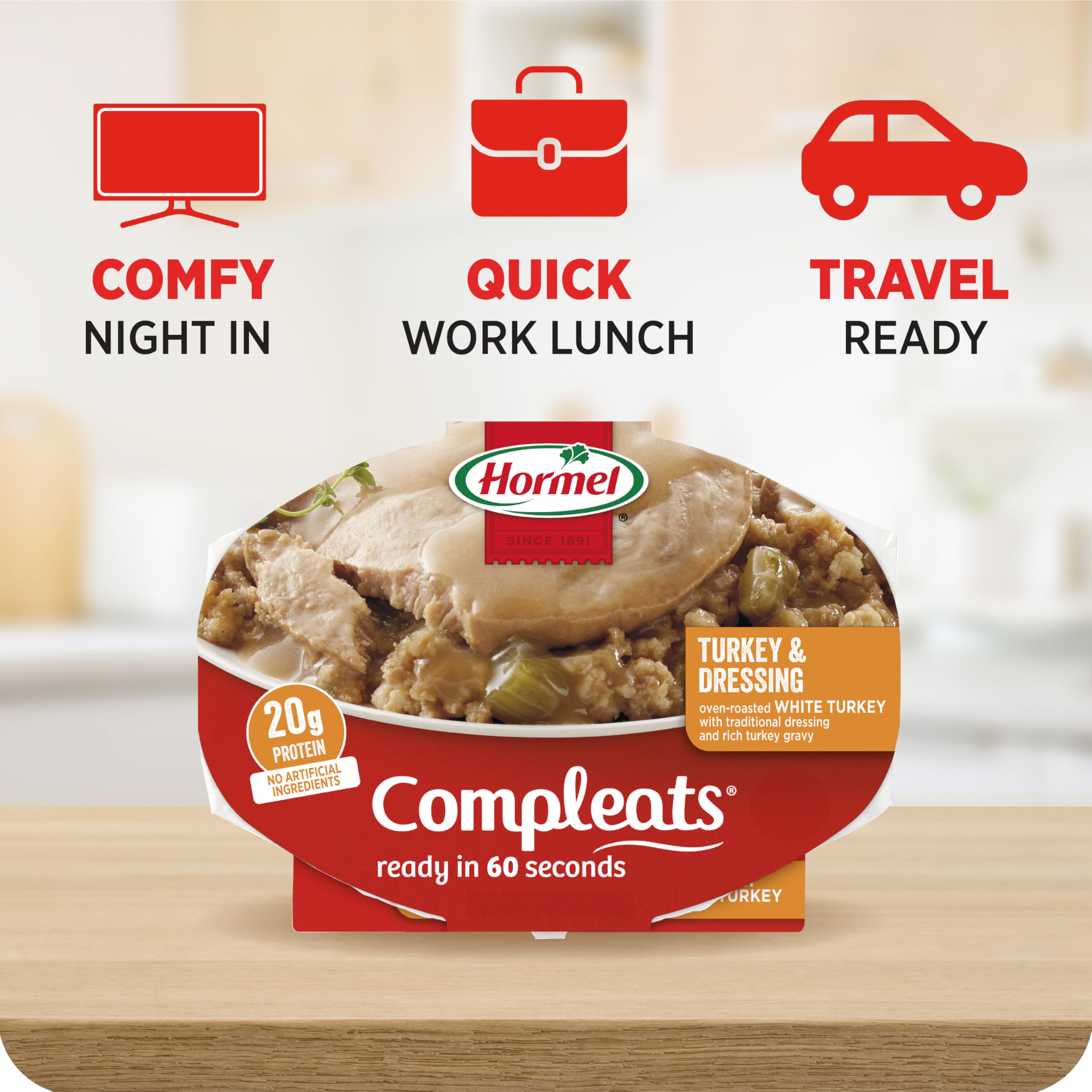 Hormel Compleats – Paquete de variedad de proteínas – comidas en microondas – no necesita refrigeración
