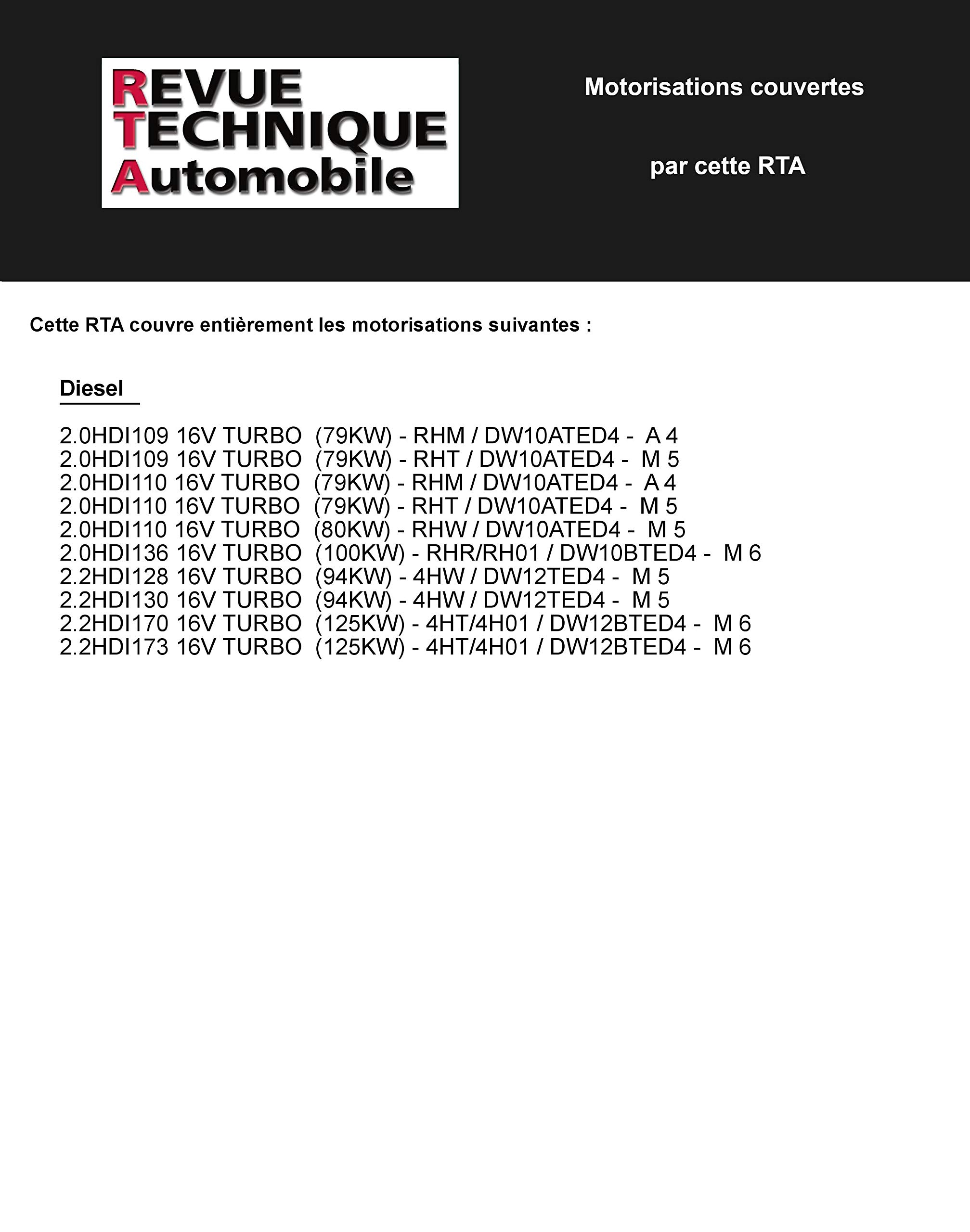 E.T.A.I - Revue Technique Automobile 669.2 - CITROEN /PEUGEOT C8/807 - 2002 à 2017