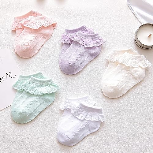 Miniatura 2 de Calcetines de encaje para bebé niña, con ojales, 2356 pares de calcetines de princesa para recién nacidos, niños pequeños
