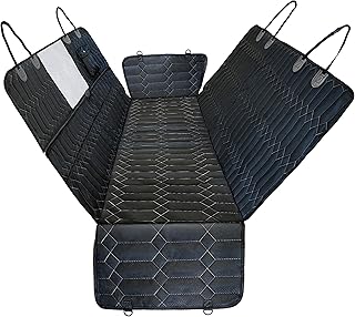 Magnelex Dog Car Seat Cover. 6-in-1 Dog Hammock for Cars, Trucks & SUVs. Seat Cover for Back Seat with Mesh Window. Waterproof and Nonslip Back Seat Pet Cover for Dogs, Large Size