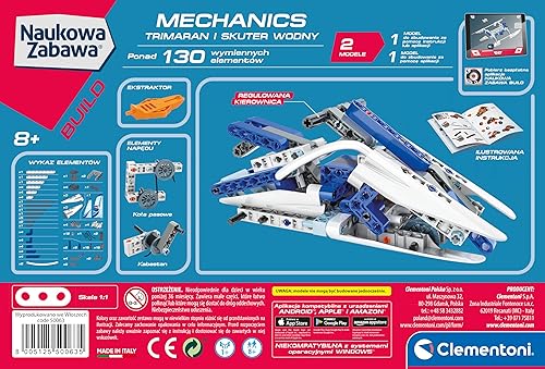 Miniatura 7 de Clementoni 50063 Laboratorio de Mecánica Trimarán y Scooter Water Water Training Lock Set para niños de 8 LAT Versión Polonia