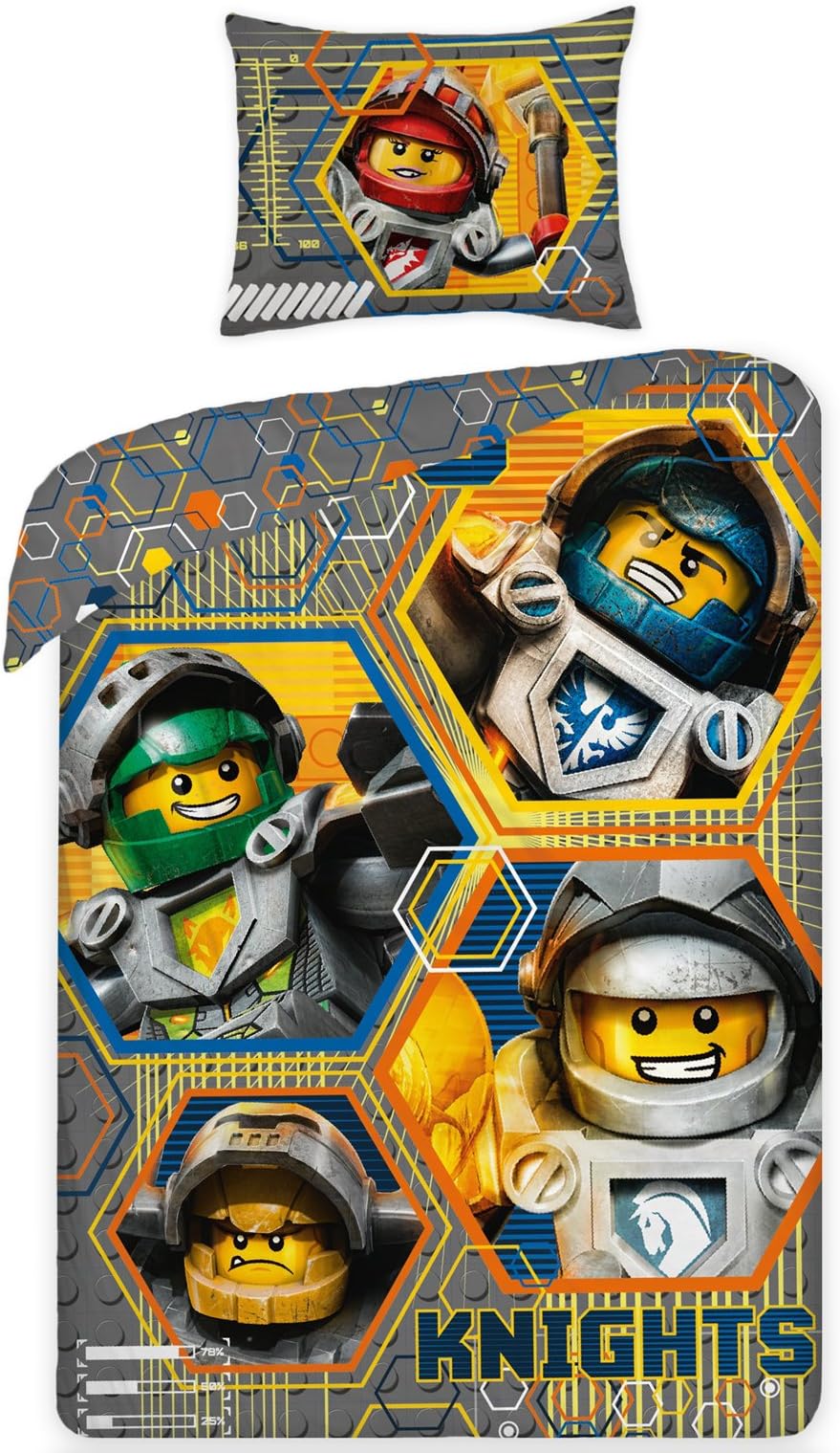 Lego Nexo Knights single duvet cover set