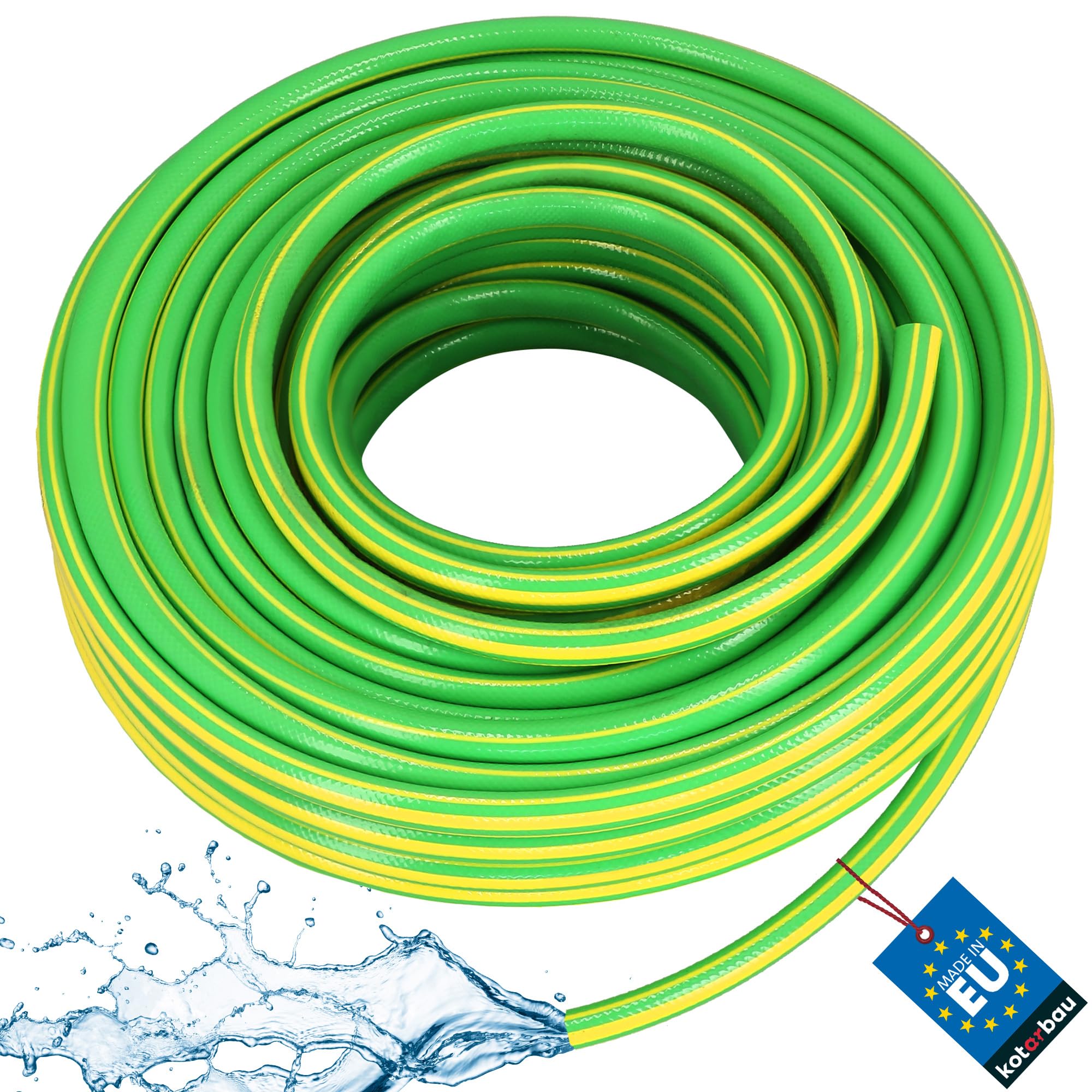 KOTARBAU® Garden hose x mm 4-ply green-yellow professional for watering plants (1 inch 30 m)