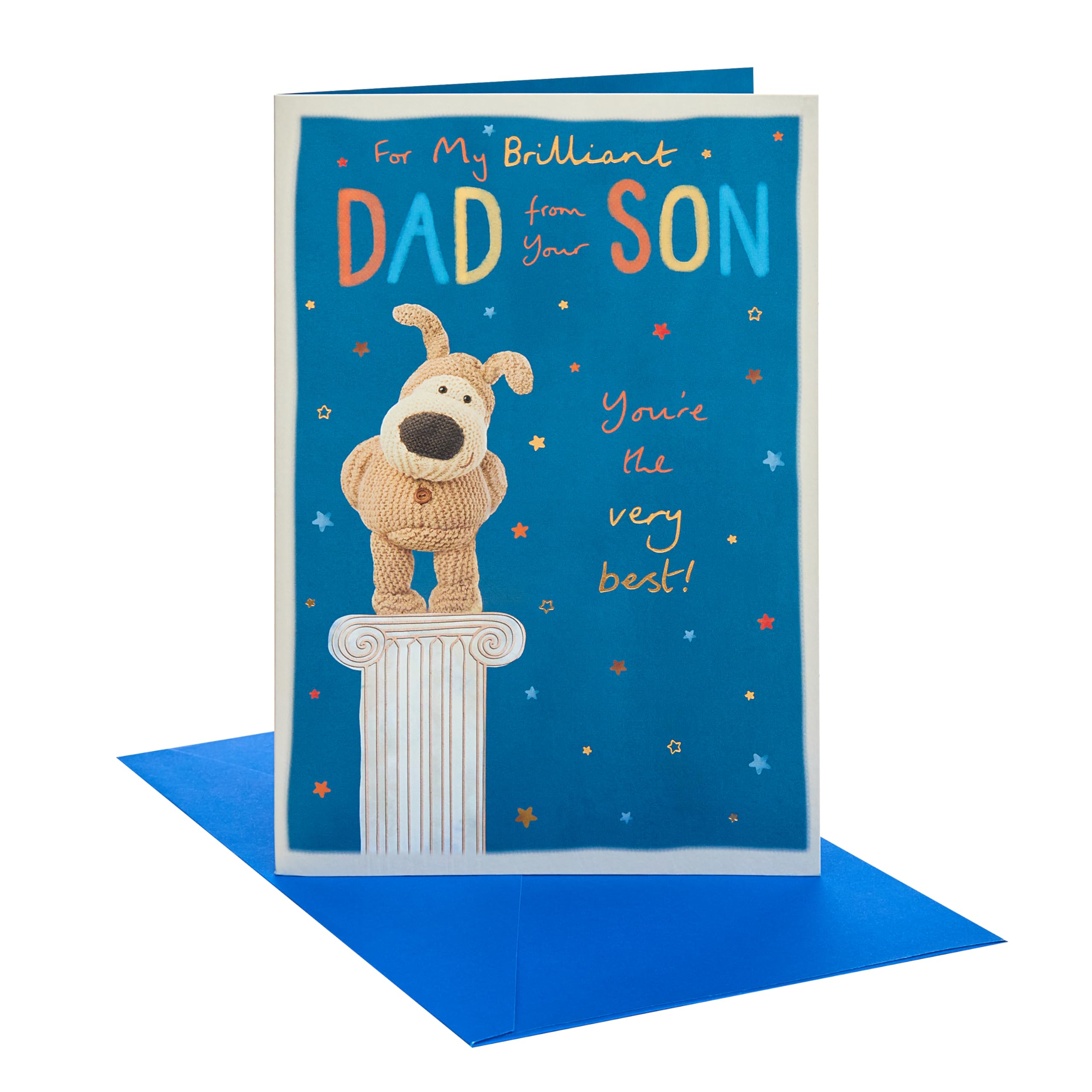 Boofle | Father's Day Card for Dad From Son | Card for Dad, Grandad, Husband | Him, Boys, Men | Cute Design | With Envelope | 14.9 x 22.9 cm