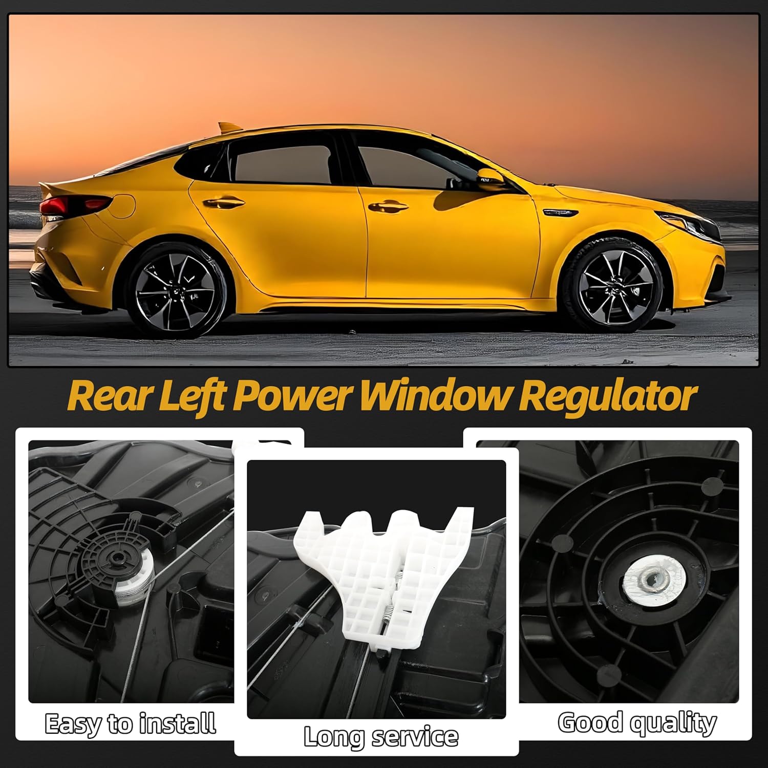 Rear Left Driver Side Power Window Regulator Compatible with Kia Optima 2016 2017 2018 2019 2020, Rear Window Regulator Replacement OE# 83471D4000, 83471D5000