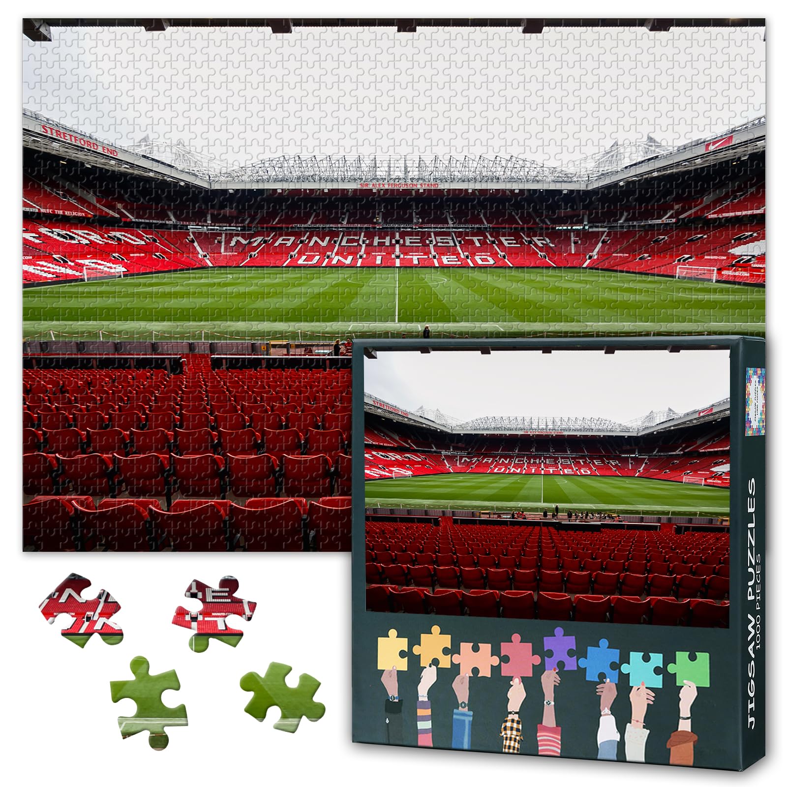 1000-Piece Jigsaw Puzzle for Adults Old Trafford Stadium Premium Puzzles Educational Games Finished Size 50x70cm Football Stadium Sports Jigsaw Puzzles — image 1