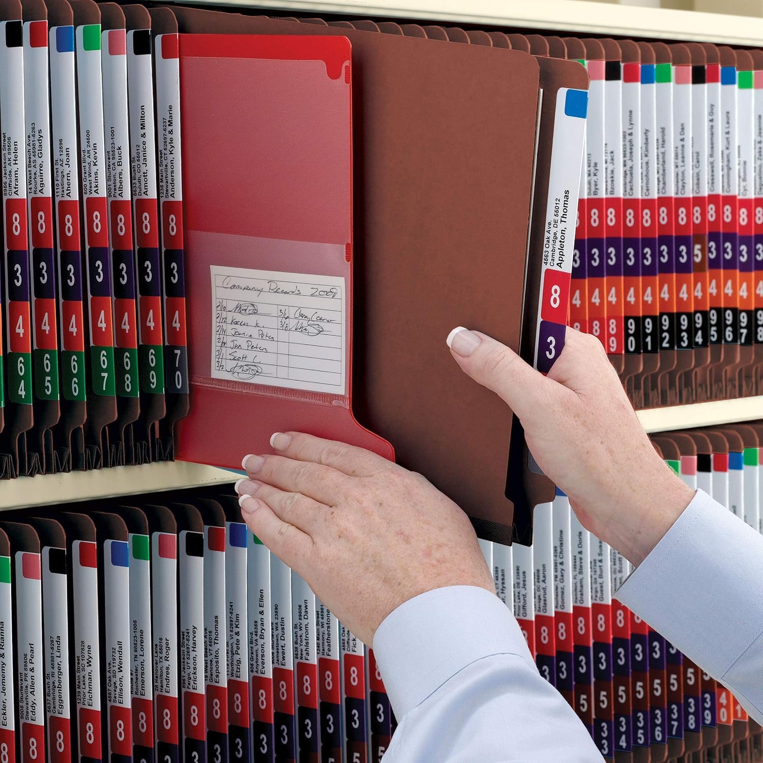 Smead Endlasche Klassifizierungsmappe, Brief, gerade, 1 Trennwand, 10 pro Box (26855)
