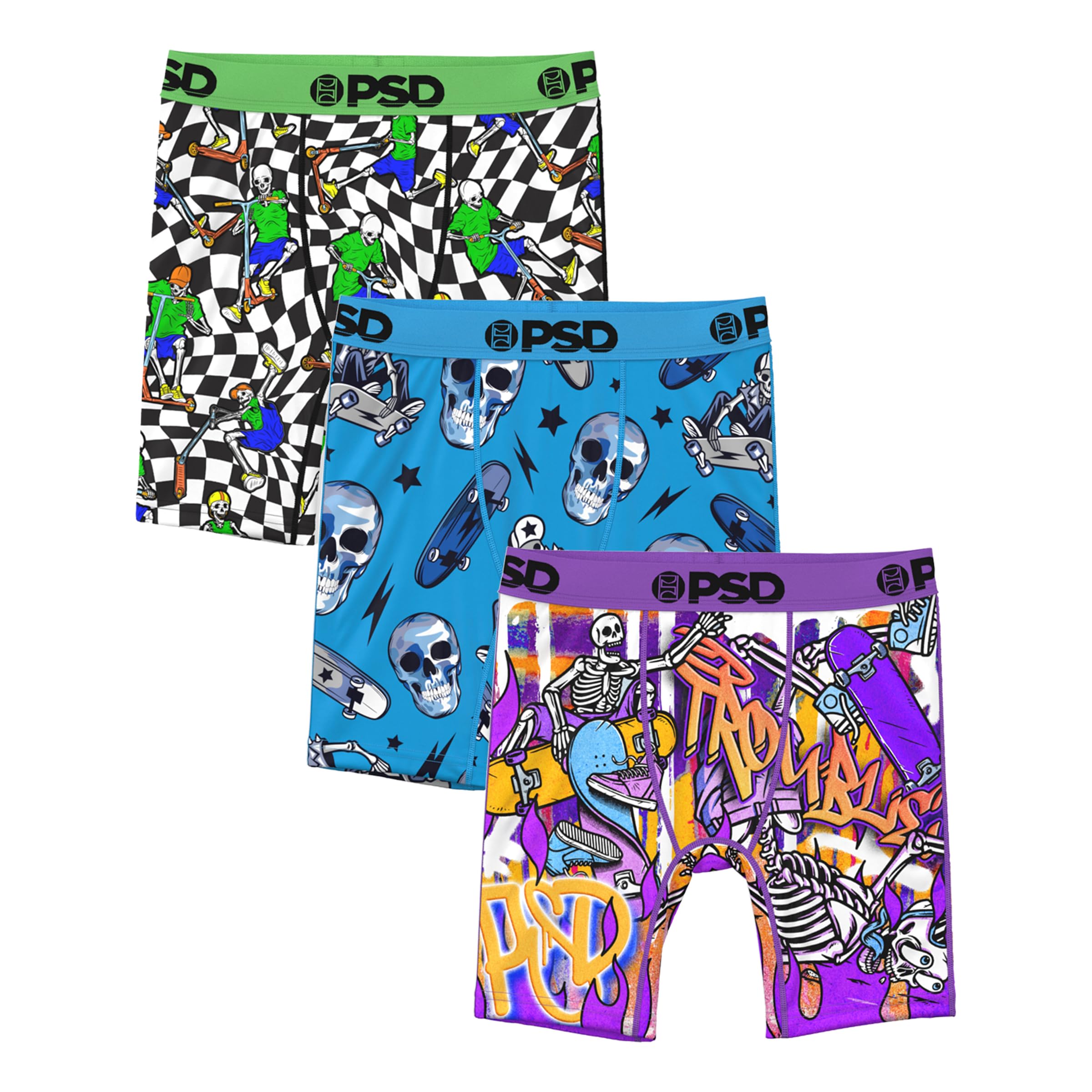 PSD Youth Boys Underwear Shredders 3-Pack Comfortable Boys Athletic Underwear Durable and Breathable Youth Underwear Multi