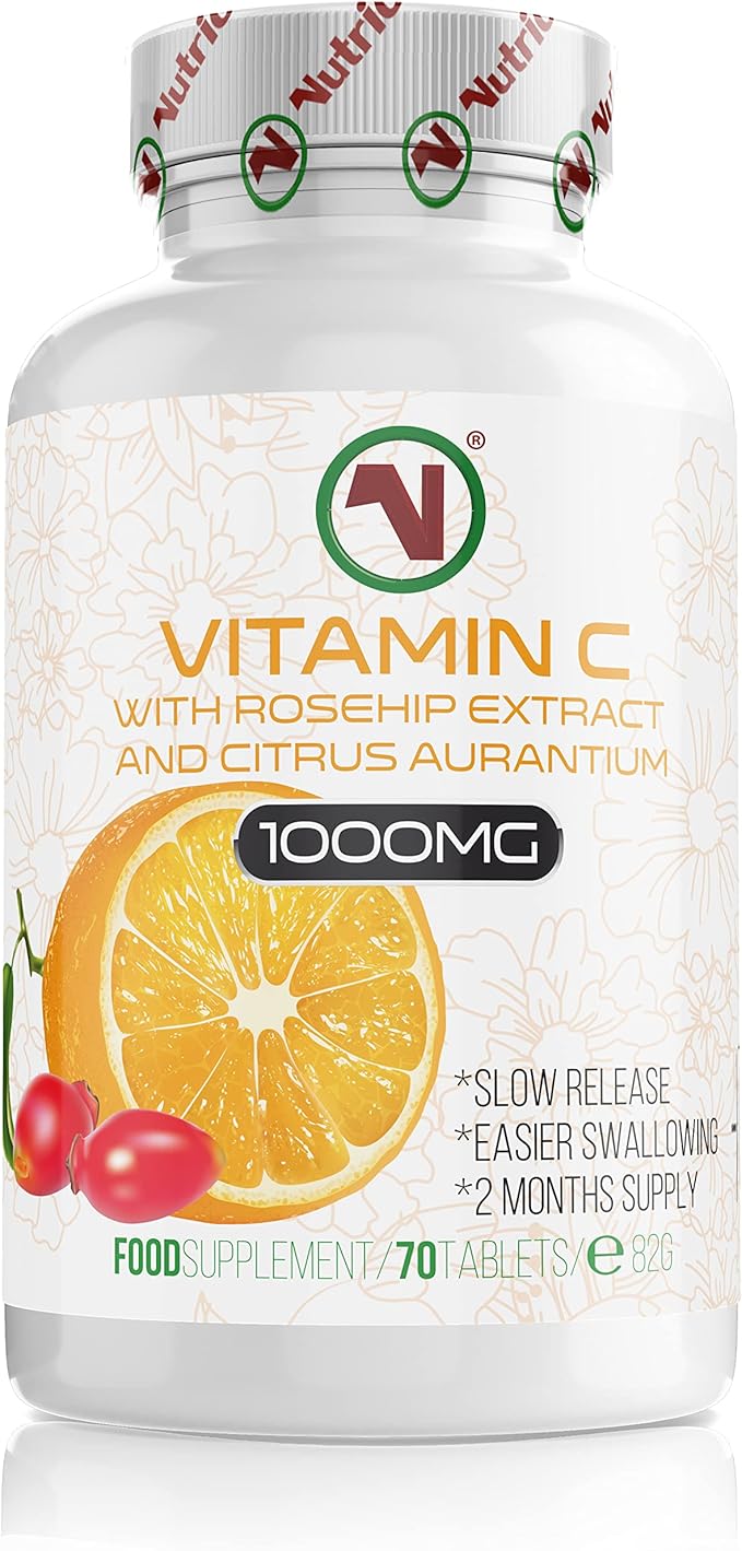 Nutriodol Vitamin C with Rosehip & Bioflavonoids Tablets x 70 1000mg