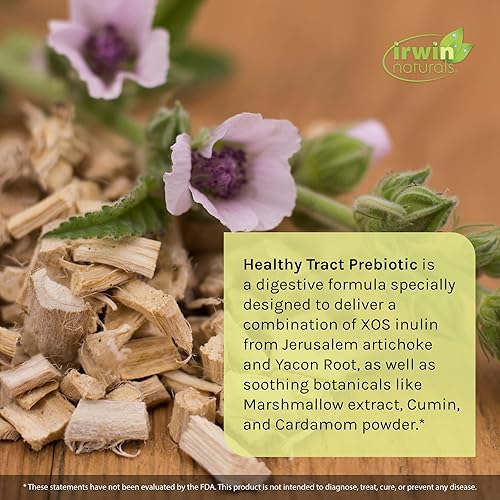 Miniatura 4 de Irwin Naturals Prebióticos Healthy Tract Suplemento prebiótico para la salud intestinal, paquete de 60 geles blandos líquidos con una pastillera
