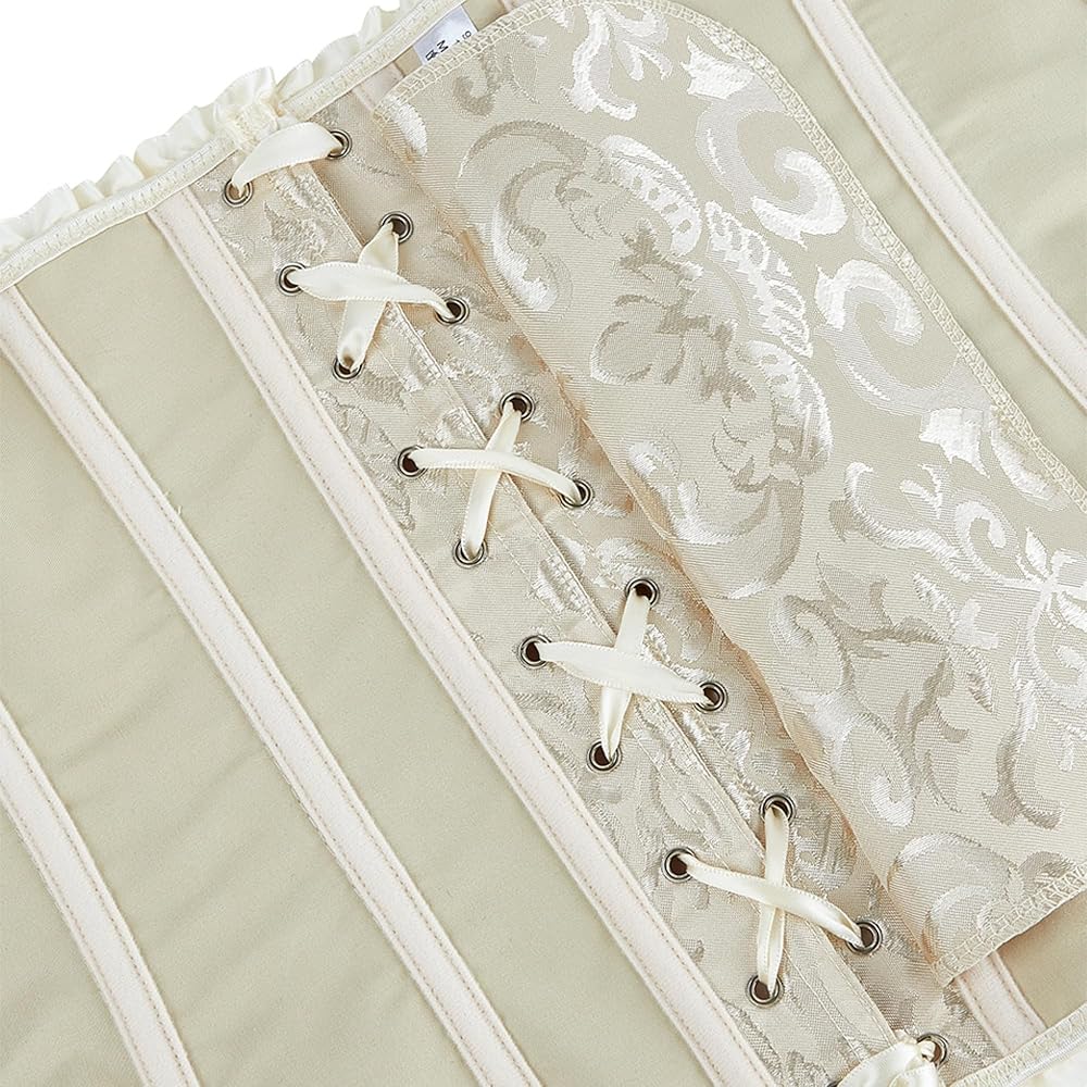 Lace Corset Tops for Women, Zip Up Corsets Top with Boned