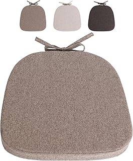 Stuhlkissen 36x36*4cm Sitzkissen halbrund Sitzkissen halbrund Rutschfestes Stuhlauflage Sitzpolster für Stuhl Sitzkissen für Gartenstuhl, Küche oder Esszimmer Stuhlkissen mit Bändern Outdoor Indoor