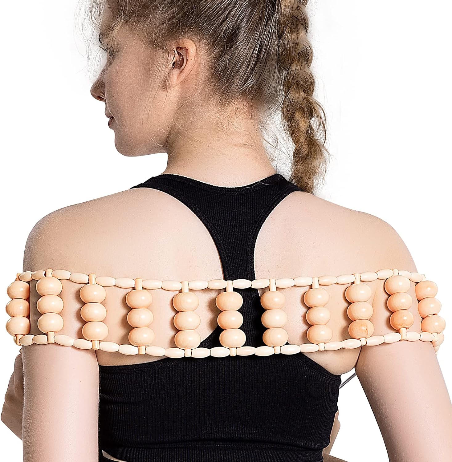 Rouleau Massage Dos En Bois Masseur AntiCellulite, Maderotherapie Cellulite Masseur Dos