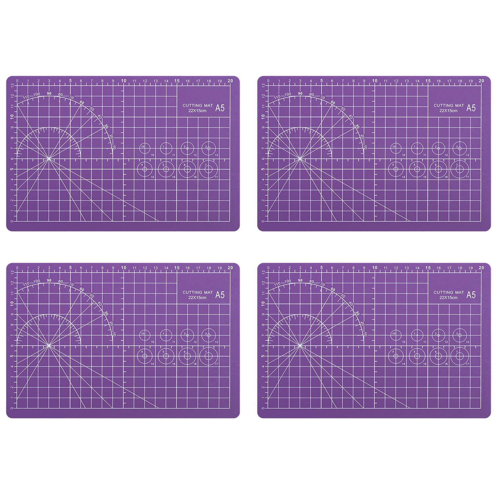 Xjdzineq Healings Cutting Mats for Crafting and Sewing with Double Side Measurement Grids and Sturdy PVC Materials Nonslip Craft Cutting Surfaces