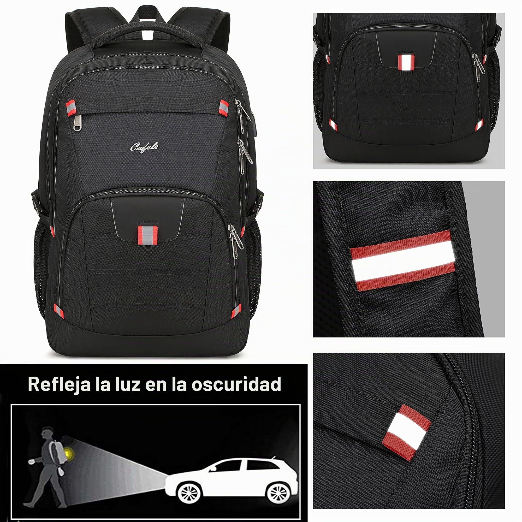 Mochila antirrobo RFID, mochila con Puerto de carga USB, mochila impermeable para adolescentes, mochila de viaje de negocios para hombres y mujeres